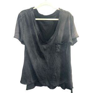 ✨We The Free Raw Edge Washed Out Grey Sz Medium T-Shirt FREE PEOPLE✨